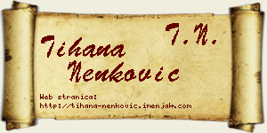 Tihana Nenković vizit kartica